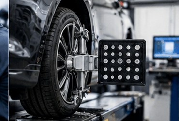 Wheel alignment inspection