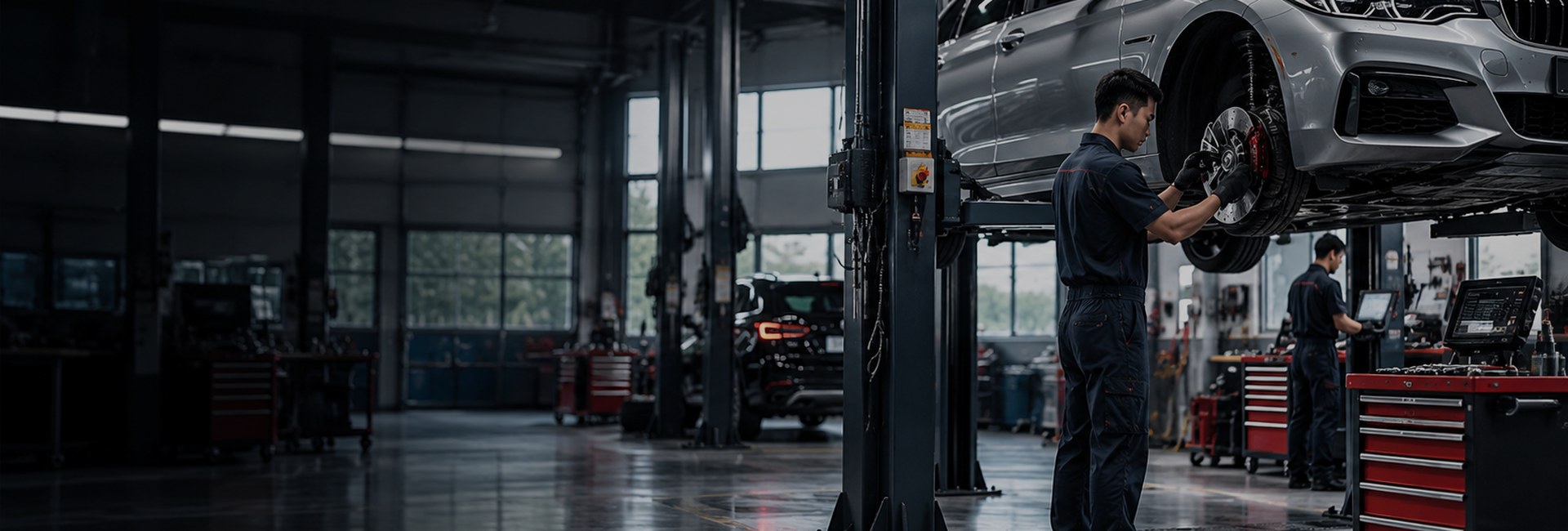 Vehicle inspection in a professional workshop